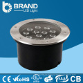 Zhejiang IP67 Acero inoxidable impermeable + Die Casting Aluminio 9x1W CREE Chips DC24V LED Inground Luz RGB